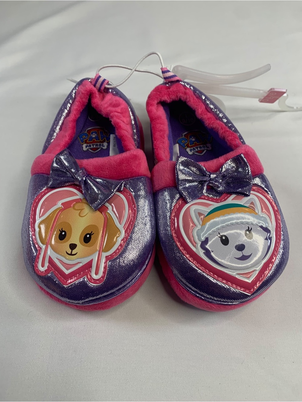 Paw Patrol Girls Purple and Pink Character Plush Slip-Ons